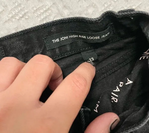 Aritzia Denim Forum The Joni High Rise Loose Jeans Black Size 23 - Image 6