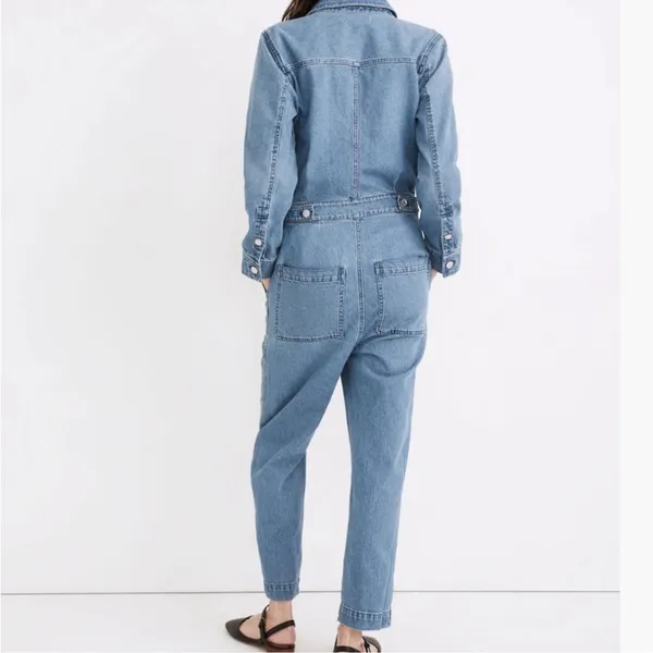 Madewell Light Blue Denim Relaxed Utility Coverall Jumpsuit in Glenroy Wash - Image 2