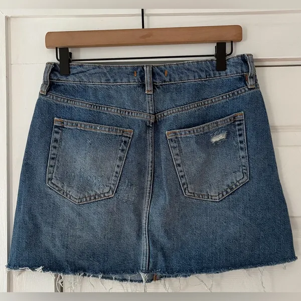 We the Free Denim‎ Button-Up Skirt Size 28 EUC - Image 2