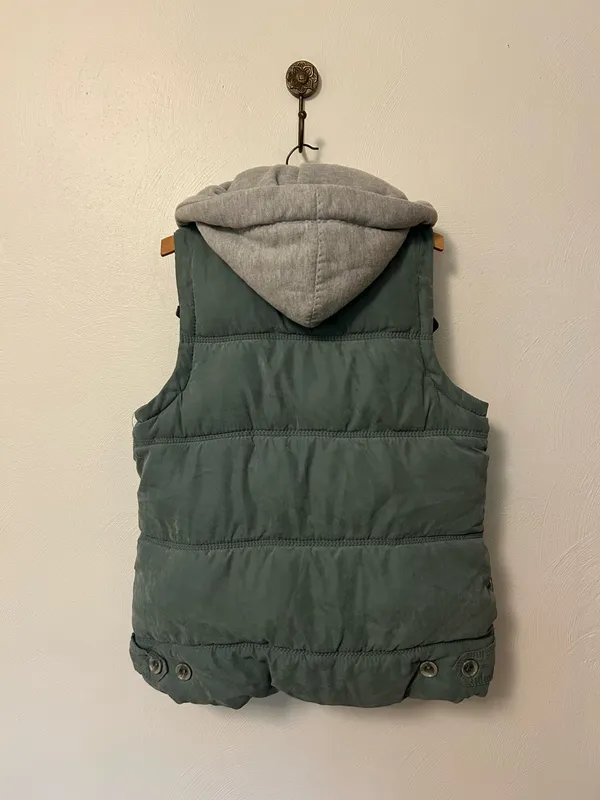 Boutique Two tone Slay Puffer Vest w/ Hood - Image 2