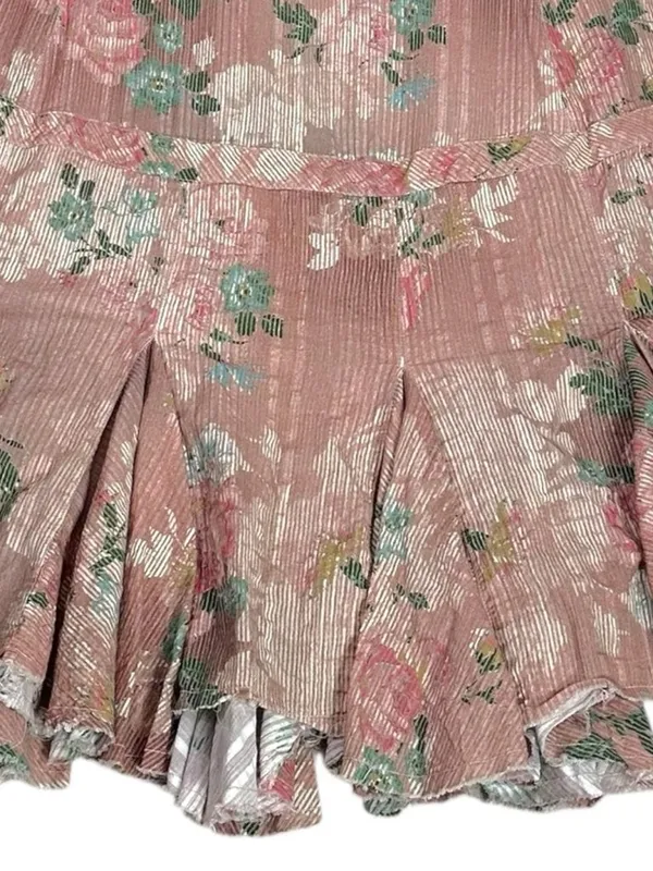 Free People Ethereal Dainty Cottage Bordeaux Floral Maxi Skirt Size Medium - Image 8