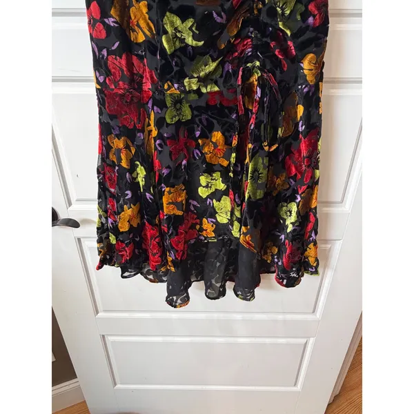Milly Gynn Burnout Velvet Midi Dress Size 2 Romantic Fairy Whimsigoth Wedding - Image 5