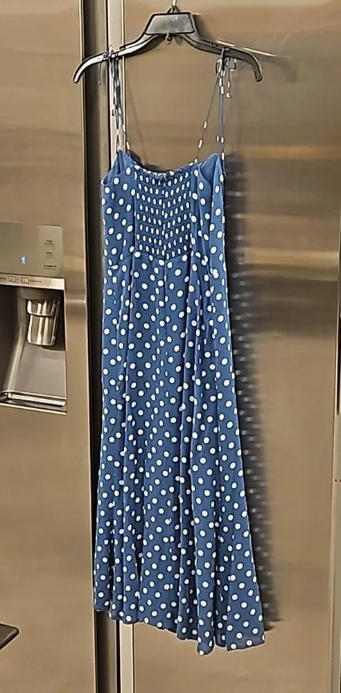 💕REFORMATION💕 Juliette Dress ~ Lazuli Blue Polka Dot Print 6 - Image 9