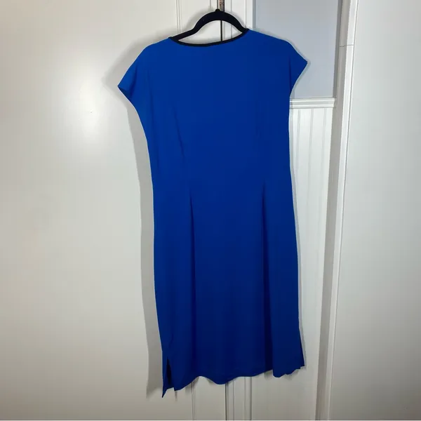 Bob Mackie wearable art‎ Royal Blue with Embroidery Midi Dress size xs nwt new - Image 5