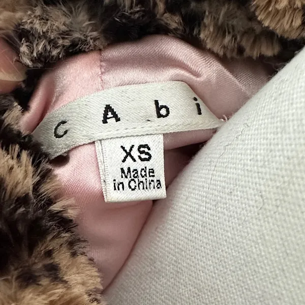 CAbi Brown Leopard Teddy Jacket - Image 2