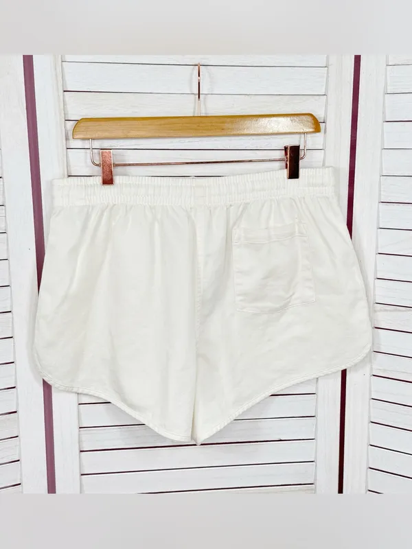 Pink by Victorias Secret Retro‎ Logo Athleisure Jogger Shorts Cream Pink Large - Image 2