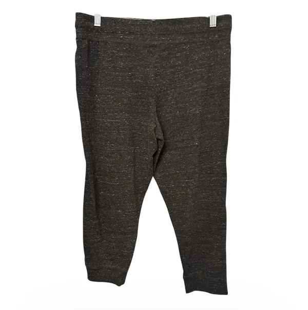 Nike Women's Dark Heather Capri Joggers with White Drawstring - Image 3