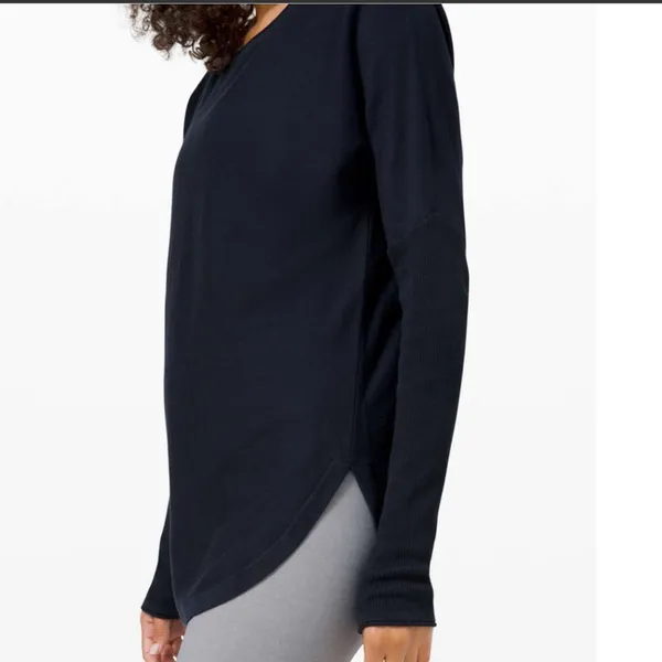 Lululemon Take it All In Sweater in True Navy Women’s Size 10 - Image 4
