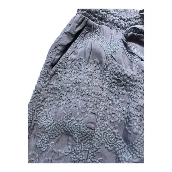 Johnny Was lace look and embroidered pants beige sz Small NWOT - Image 5