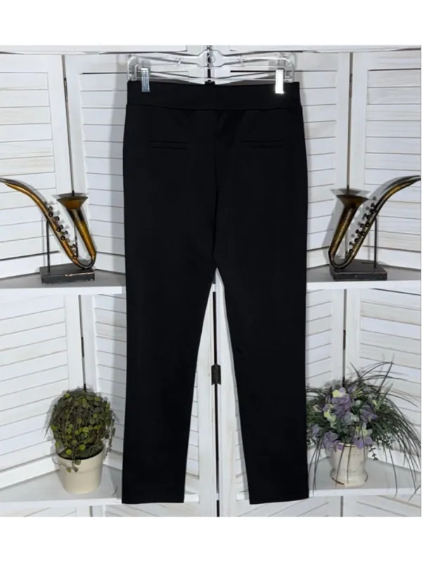New Mix Black career office ponte pants stretchy resort cruise cocktail goth alt travel - Image 2