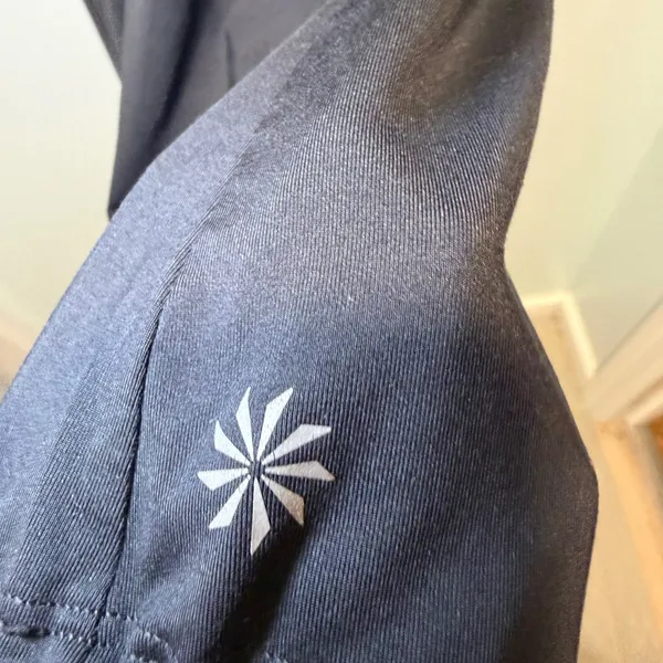 Athleta Tank Top Black Small Cross Back Shelf Bra Yoga Athleisure - Image 3