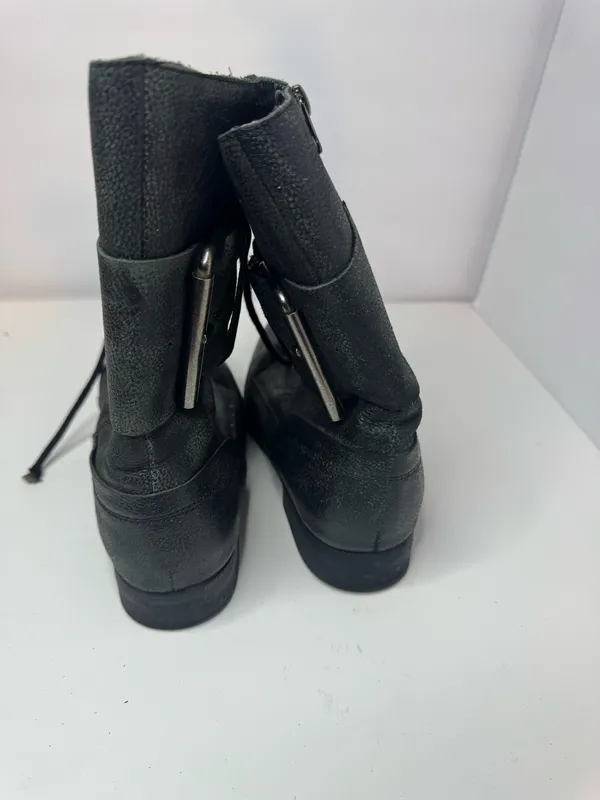 Jeffrey Campbell Black Leather Boots Size 9.5 - Image 4