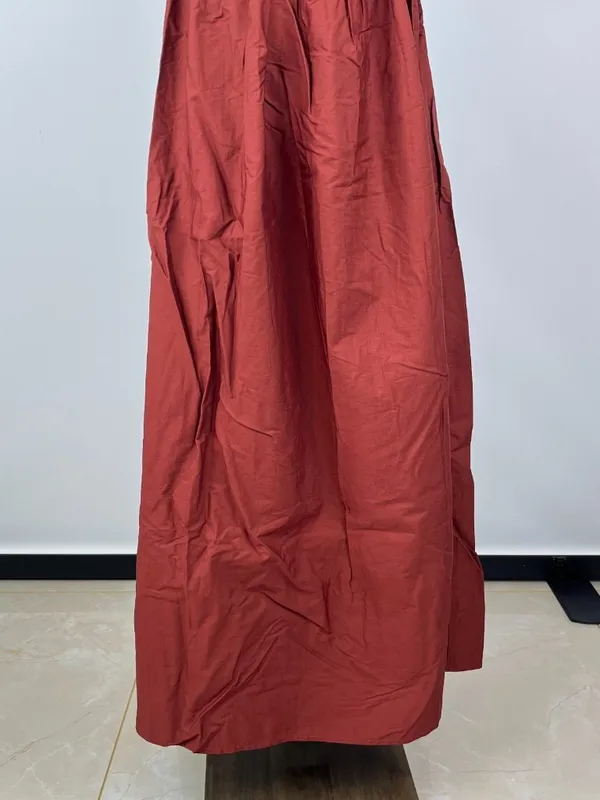 NWOT Farm Rio Cotton Burgundy Sleeveless Midi Dress Size XS - Image 9