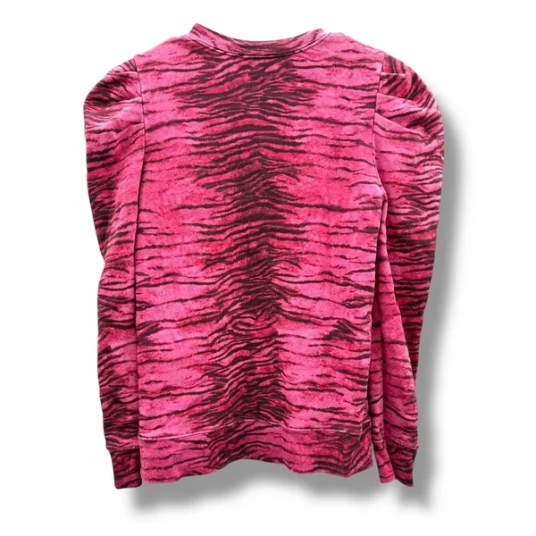 Pam & Gela Tiger Print Sweater Women's XS Pink‎ Casual Statement Top Chic - Image 4