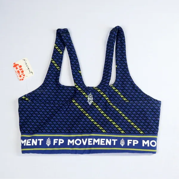 Free People FP Movement Never Better Sports Bra Women S Blue BlackActivewear NWT - Image 7