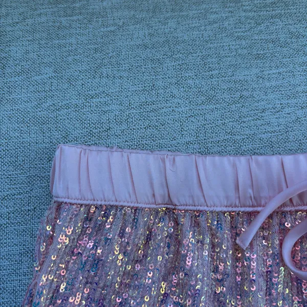 Victoria's Secret Sequin Pajama Shorts Small Pink Iridescent Glam Coquette - Image 5