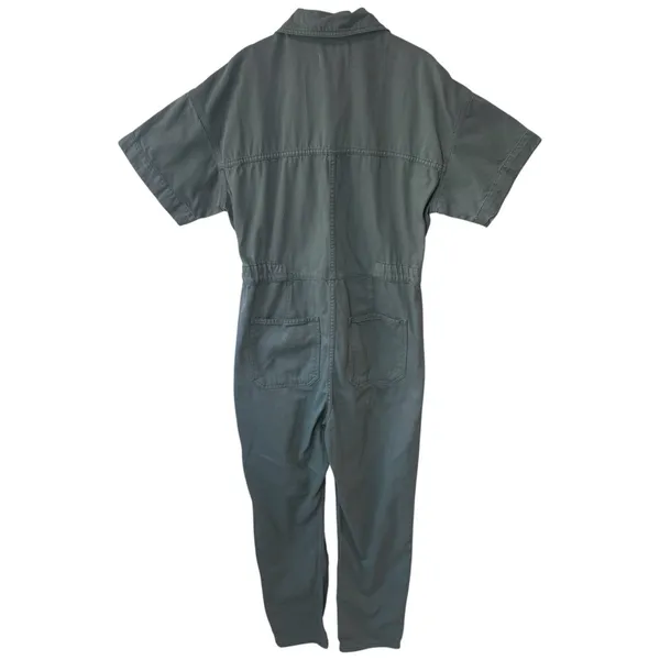 Free People Marci Coverall Jumpsuit in Washed Army Grunge Work Outdoors M‎ - Image 7