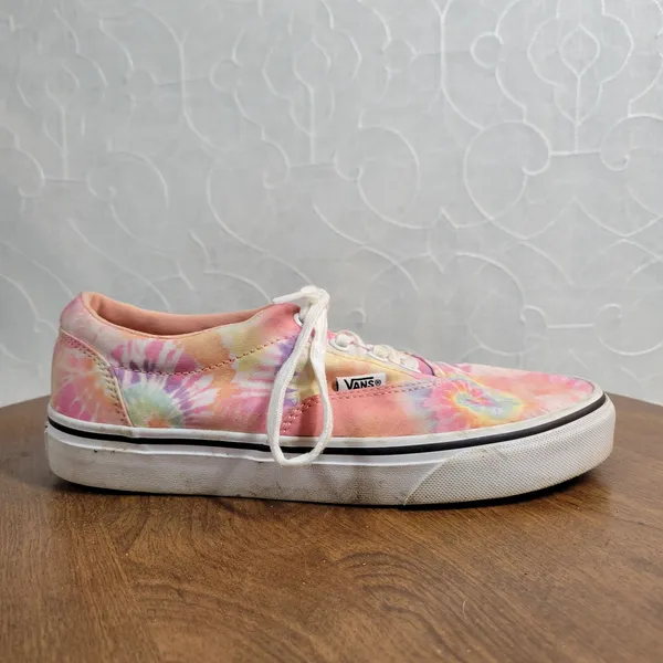 Vans Womens Doheny Shoes 7.5 Pink Tie Dye Low Top Lace Up Casual Sneakers 721356 - Image 8