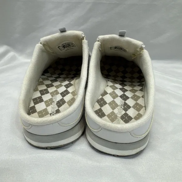 New Balance 442 Leather White Shoes 8 Women Slide Slip-On Sneakers Comfort - Image 6