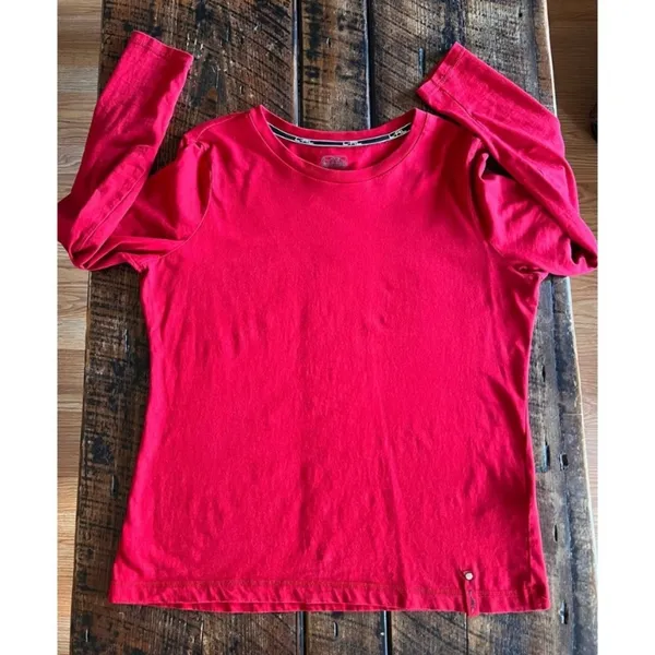 Lauren Ralph Lauren long sleeved deep red Womens pullover crew neck tshirt - Image 5
