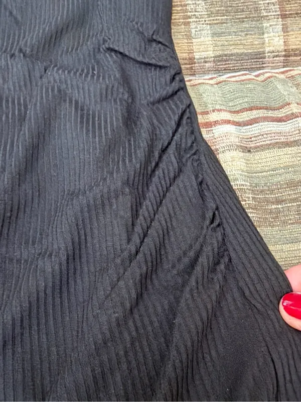 Pinkblush Black Ribbed Sleeveless Mini Dress maternity - Image 2