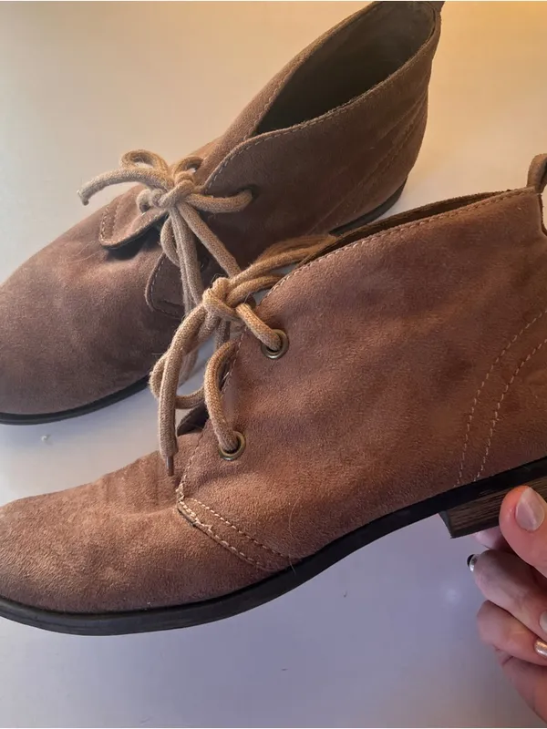 Women’s Lace-Up Suede Ankle Boots in Brown - Image 2