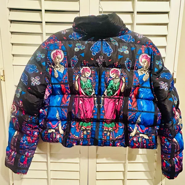 Current Mood Dolls Kill Stained Glass Puffer Jacket- Medium- Excellent Condition - Image 3