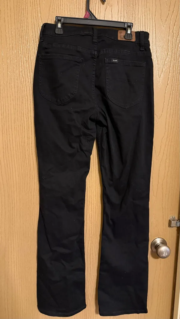 Black Lee Bootcut Jeans - Image 2