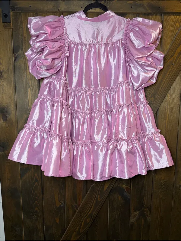 Klesis Babydoll Puff Sleeve Mini Dress‎ Whimsigoth Avant Garde Maximalist Sz S - Image 2