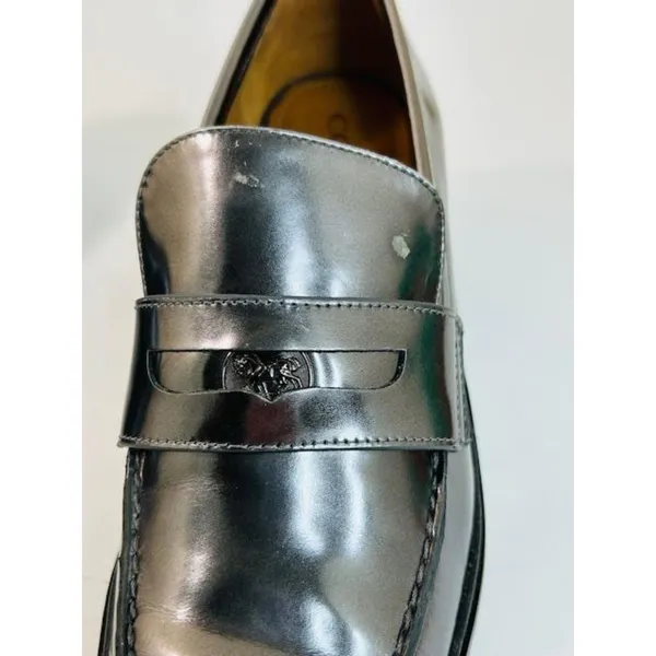 Coach Heath Block Heel Penny Loafer Mirror Metallic Leather size 9 EUC - Image 11