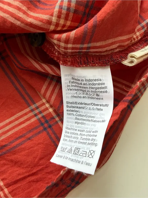 Madewell Red Plaid Prose Shirt XS - Image 7
