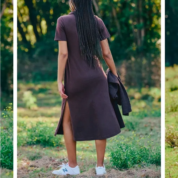 Free people Elegant Brown Midi Dress - Image 2
