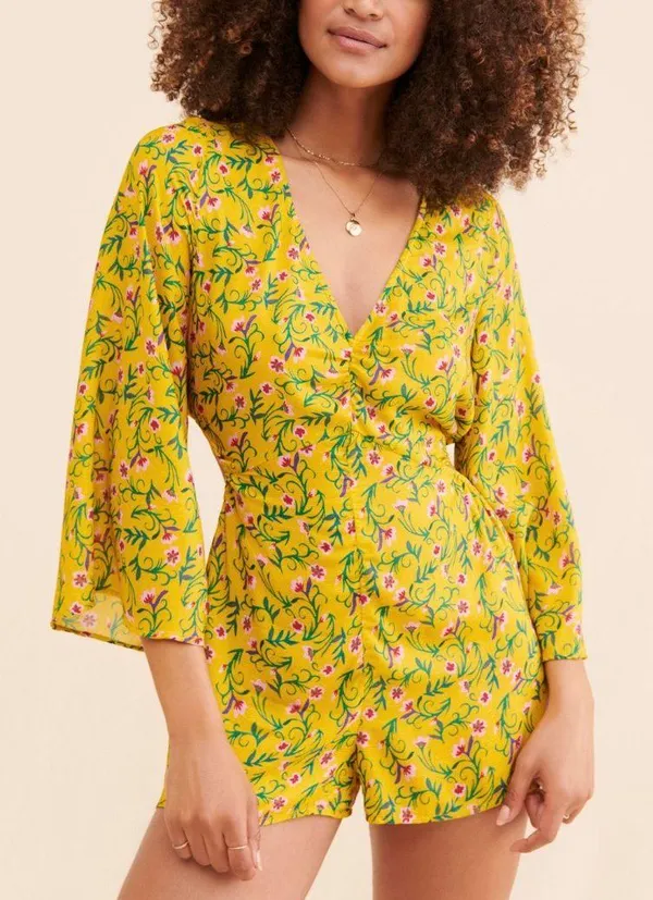 The Magnolia Floral Romper, Size XXS - Image 3