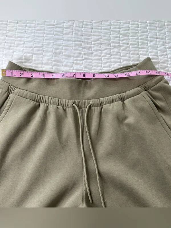 Athleta Allure High Rise Pant Women Size L Olive Branch Athleisure Wide Leg - Image 11