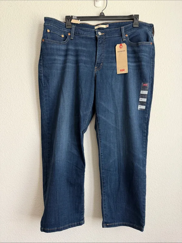 Levi's Boyfriend Jeans in Cobalt Layer Blue, Plus-Size 22W, NWT - Image 5