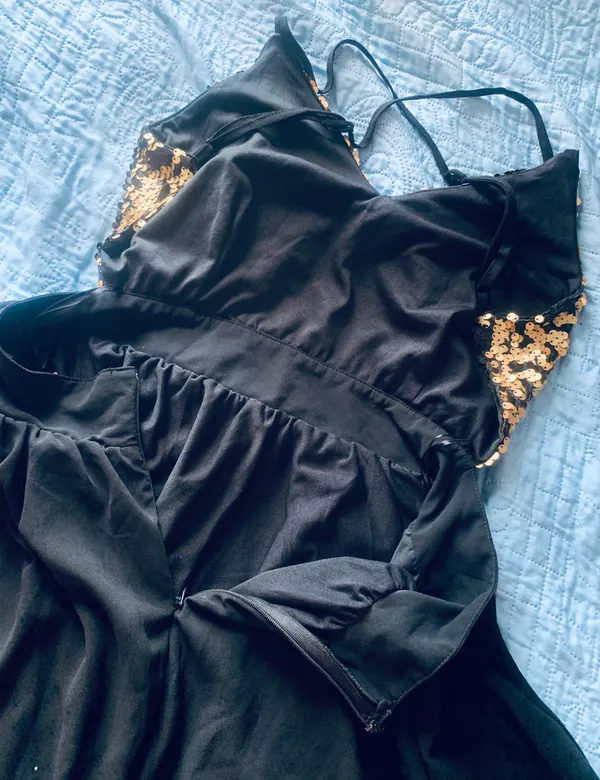 & Other Stories CEcico Golden/Black Sequins dress - Image 5
