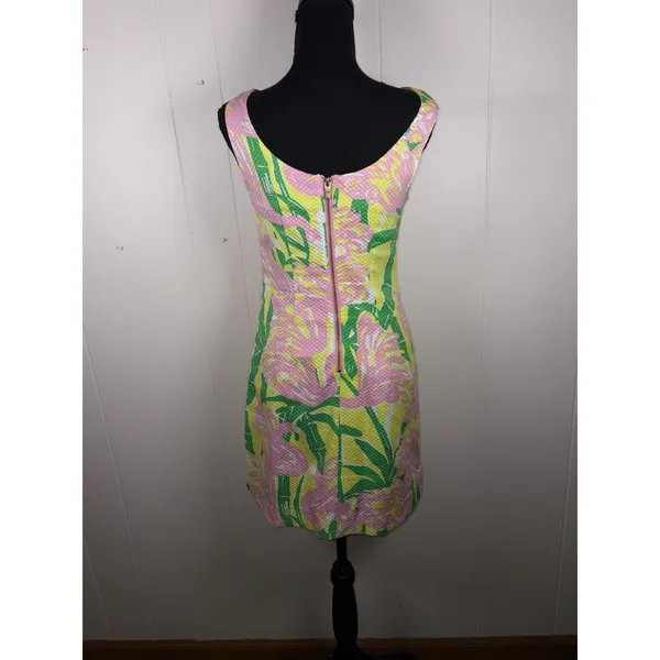 Lilly Pulitzer for Target Fan Dance Women's Size 2‎ Yellow Green Pink Summer EUC - Image 3