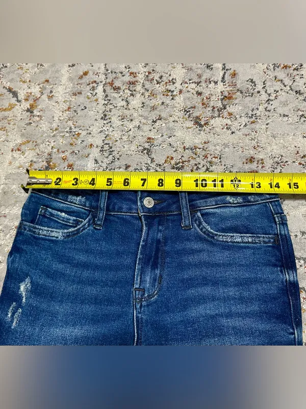 Vervet Flare Jeans Leopard Slit Size 26 - Image 7