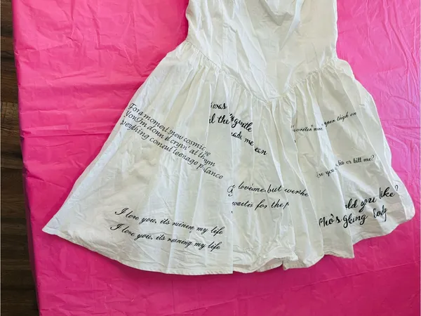 Princess Polly White Sweetheart Mini Dress with Script Detail - Image 6