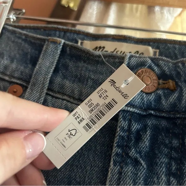 Madewell Tall Perfect Vintage Jean Ainsworth‎ Wash Raw Hem Denim NWT Size 24T - Image 4