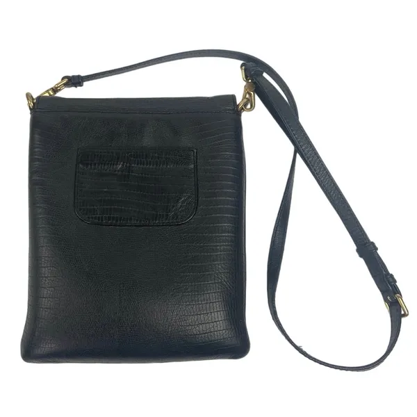 Marc by Marc Jacobs Black Embossed Faux Leather Adjustable Strap Crossbody Bag - Image 2