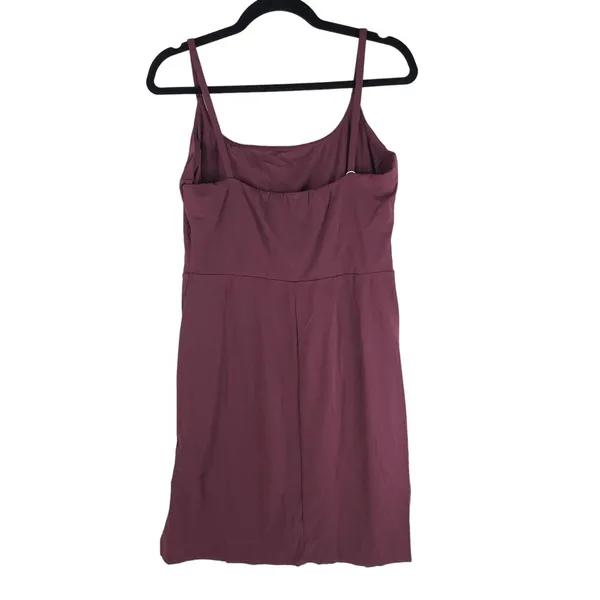 Halara Spaghetti Strap Square Neck Corset Bodycon Midi Casual Dress Purple XS - Image 7