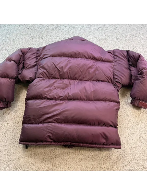 Vintage 90s Columbia Burgundy Goose Down Puffer Jacket Women’s L Oversized Japan - Image 2