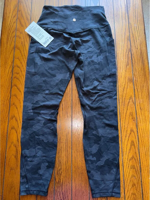 Lululemon Align With Pockets High Rise 25” Heritage Camo Deep Coal Size 8 NWT - Image 2