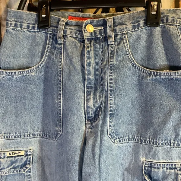 Vintage 90’s Y2K Revolt Flare Carpenter Jeans Size 7/8 - Image 2