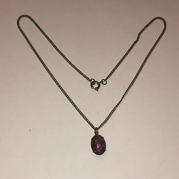 Vintage Elegant Rainbow Pink Boho Pendant Necklace - Image 3