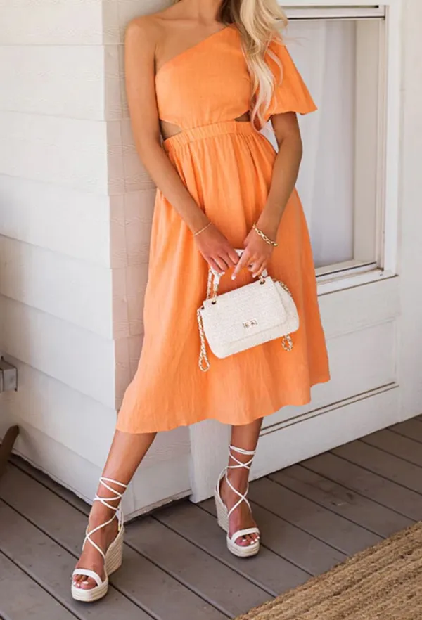 These Three Boutique Orange maxi dress - Image 3