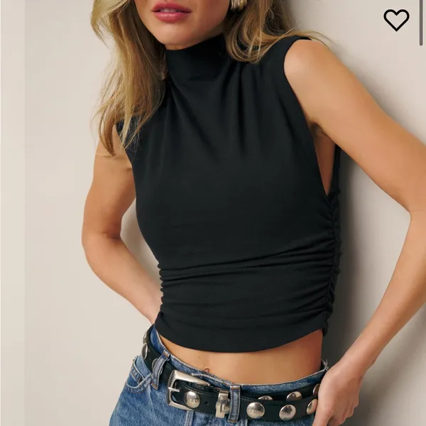 Reformation Lindy Knit Top in black size extra small - Image 2