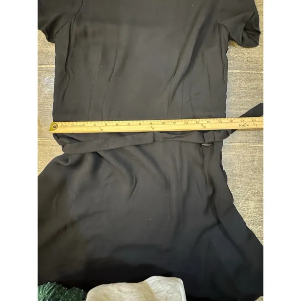 Polo Ralph Lauren Dress Womens Size 8 Black Lined Short Puff Sleeve Wool Blend - Image 11