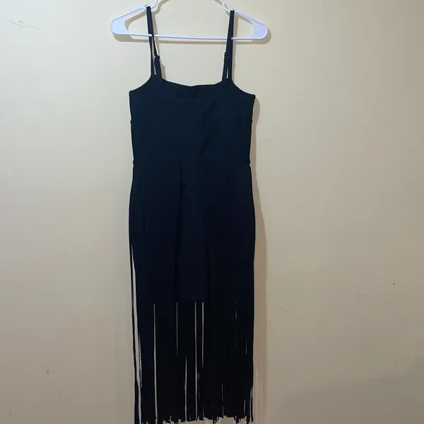 Women’s New Herve Leger x Forever 21 Transparent Black Bustier Fringe Bustier Ba - Image 12